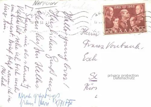 AK / Ansichtskarte Nafplion Navplion Greece Kuestenpanorama Halbinsel