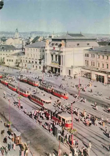AK / Ansichtskarte BRNO Bruenn CZ Square of the Czechoslovak Army an Main Station in the background