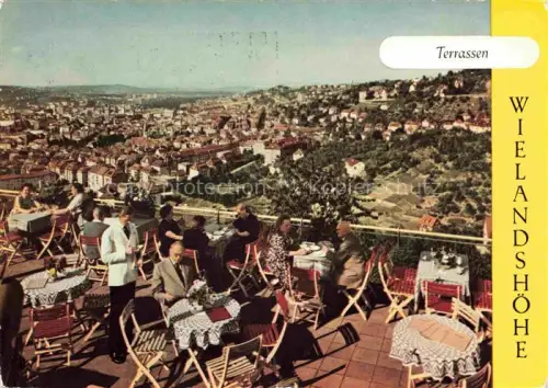 AK / Ansichtskarte STUTTGART  CITY Hoehenhotel Wielandshoehe Terrasse Blick ueber die Stadt
