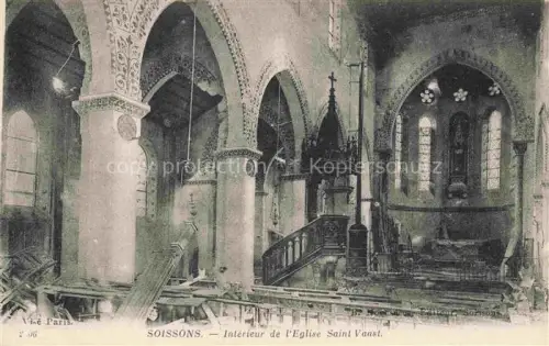 AK / Ansichtskarte Soissons 02 Aisne Interieur de l'Eglise Saint Vaast