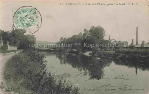 AK / Ansichtskarte Soissons 02 Aisne Vue sur l'Aisne prise du Mail