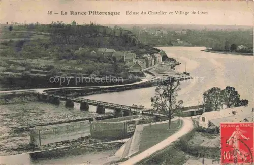AK / Ansichtskarte Livet La-Vicomte-sur-Rance 22 Cotes-d Armor La Rance Pittoresque Ecluse du Chatelier et Village de Livet