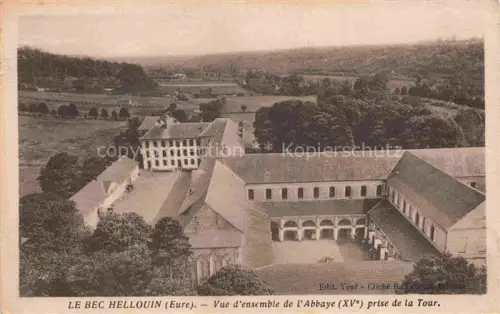 AK / Ansichtskarte Le Bec-Hellouin 27 Eure Vue d'ensemble de l'Abbaye prise de la Tour