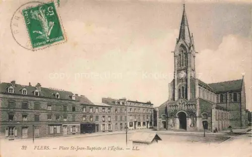 AK / Ansichtskarte Flers -de-l-Orne Argentan 61 Orne Place St Jean Baptiste et l'Eglise