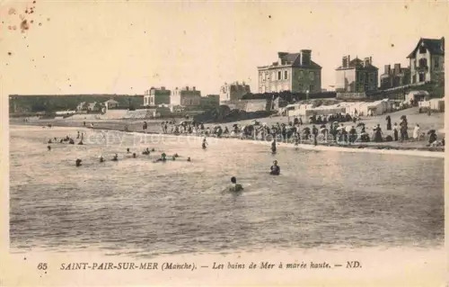 AK / Ansichtskarte SAINT-PAIR-SUR-MER Kairon-sur-Mer AVRANCHES 50 Manche Les bains de Mer a maree haute