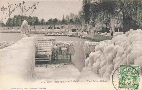 AK / Ansichtskarte GENEVE Genf GE Bise glaciale a Geneve Parc Mon Repos