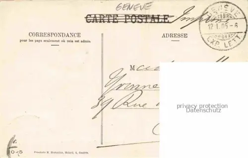 AK / Ansichtskarte GENEVE Genf GE Bise glaciale a Geneve Parc Mon Repos