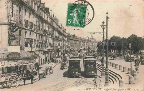 AK / Ansichtskarte STRAssENBAHN Tramway-- Bordeaux Quai Bourgogne