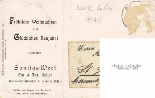 AK / Ansichtskarte LUIB Felix Editeur Alsace 67 Bas-Rhin Weg zum Schlucht Blick auf Hohneck