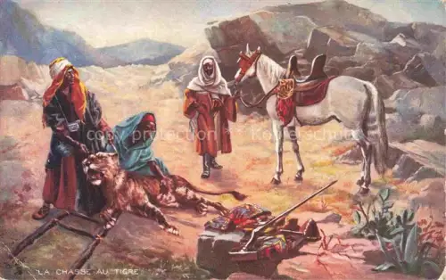 AK / Ansichtskarte Verlag Tucks Oilette Serie Nr. 7500 The Tiger Chase 