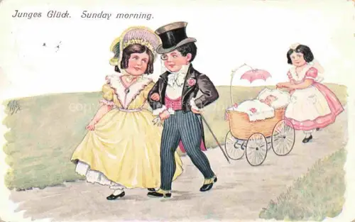 AK / Ansichtskarte Verlag WS SB Nr. 1020 Junges Glueck Sunday Morning 