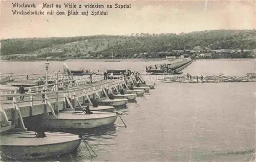 AK / Ansichtskarte WLOCLAWEK Leslau PL Weichselbruecke mit Blick auf Spaehtal Feldpost