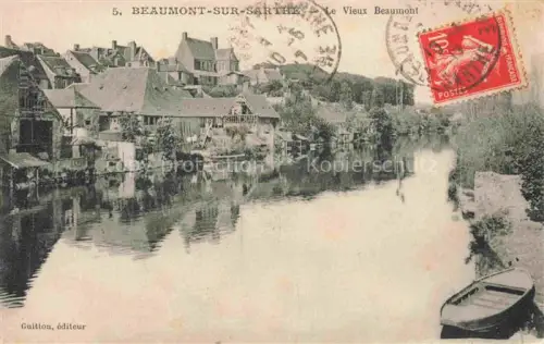 AK / Ansichtskarte Beaumont-sur-Sarthe MAMERS 72 Sarthe Le vieux Beaumont aux bords de la Sarthe