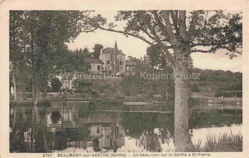 AK / Ansichtskarte Beaumont-sur-Sarthe MAMERS 72 Sarthe Un beau coin sur la Sarthe à St. Pierre