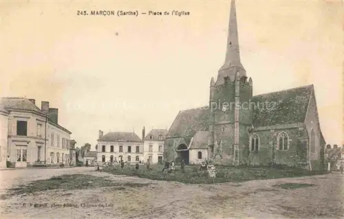 AK / Ansichtskarte Marcon-sur-le-Loire LA FLECHE 72 Sarthe Place de l'Eglise