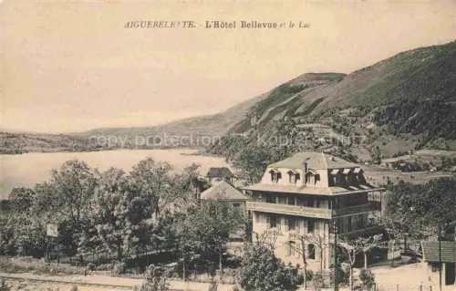 AK / Ansichtskarte Aiguebelette-le-Lac de Saint-Alban-de-Montbel CHAMBERY 73 Savoie Hôtel Bellevue vue sur le lac