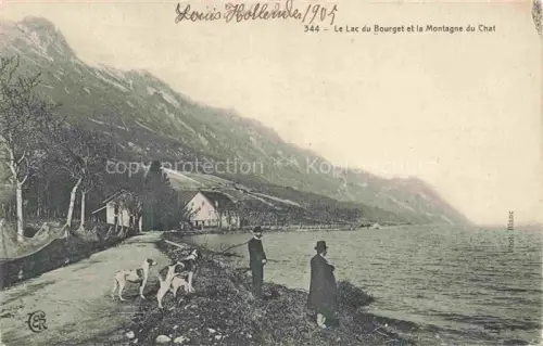 AK / Ansichtskarte Le Bourget-du-Lac 73 Savoie Aux bords du lac et la Montage du Chat