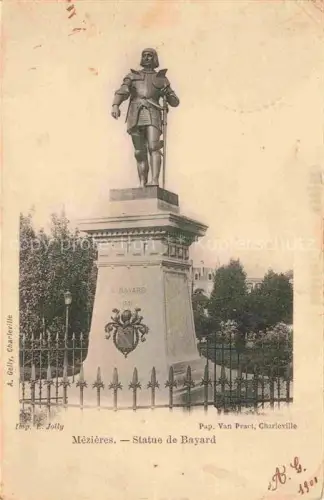 AK / Ansichtskarte Mezieres CHARLEVILLE-MEZIERES 08 Ardennes Statue de Bayard