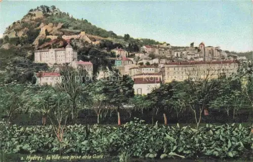 AK / Ansichtskarte HYERES-les-Palmiers HYERES-les-Salins 83 Var La Ville vue prise de la Gare