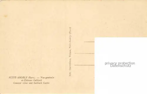 AK / Ansichtskarte Petit Andely Le Andelys 27 Eure Vue generale et Chateau Gaillard 