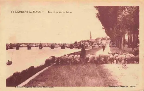 AK / Ansichtskarte St-Laurent-les-Macon Bourg-en-Bresse 01 Ain Les rives de la Saone