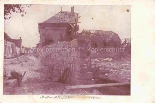 AK / Ansichtskarte La Ville-aux-Bois -les-Dizy LAON 02 Aisne Zerstoerte Dorfstrasse