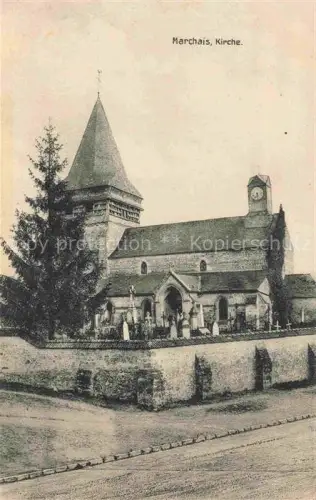 AK / Ansichtskarte Marchais LAON 02 Aisne Kirche Friedhof