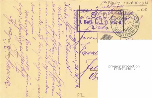 AK / Ansichtskarte Pancy-Courtecon LAON 02 Aisne Zerstoerte Kirche in WK1