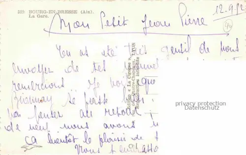 AK / Ansichtskarte BOURG -EN BREssE 01 Ain La Gare