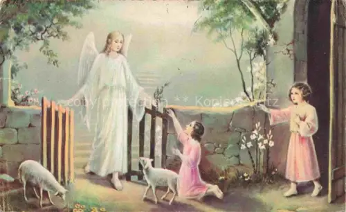 AK / Ansichtskarte Engel Ange Angel Angelo-- Kinder 