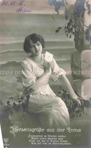 AK / Ansichtskarte Foto HB Nr. 175 Herzgruesse aus der Ferne Brief Frau