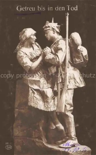 AK / Ansichtskarte Foto Amag Nr. 861/6 Getreu bis in den Tod 