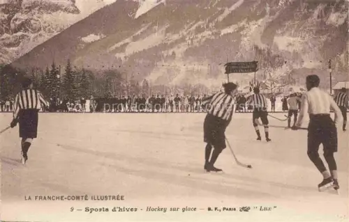 AK / Ansichtskarte Eishockey Ice Hockey-sur-Glace-- Franche comte illustree Spiel