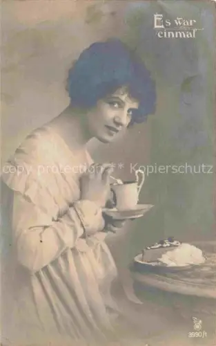 AK / Ansichtskarte Foto RPH Nr. 3990/1 Es war einmal Frau Kuchen Tee  