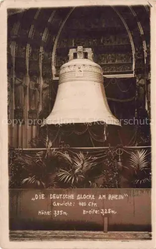 AK / Ansichtskarte Kirchenglocken Churchbell Cloche Eglise Deutsche Glocke am Rhein Koeln 