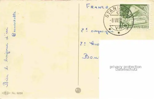 AK / Ansichtskarte BriefmarkenSPRACHE auf Ak Language des Timbres-- Kinder Blumen 