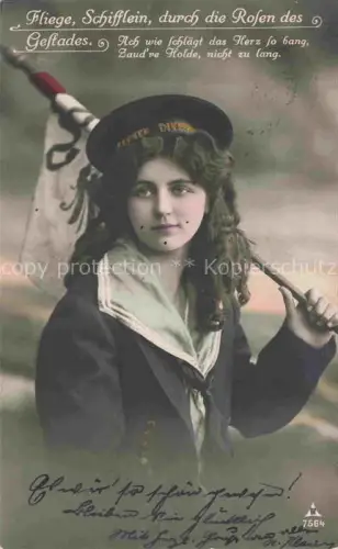 AK / Ansichtskarte Foto PH Paris Nr. 7564 Mariene Soldatin Fahne 