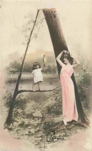 AK / Ansichtskarte Buchstabenkarte Letter Lettre A Kind Frau N.P.G. Nr. 135 