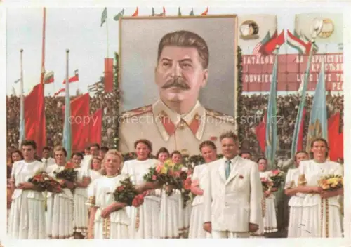 AK / Ansichtskarte STALIN Josef Politik Russia Die Jugend der Welt Sofexport Farbfilm 