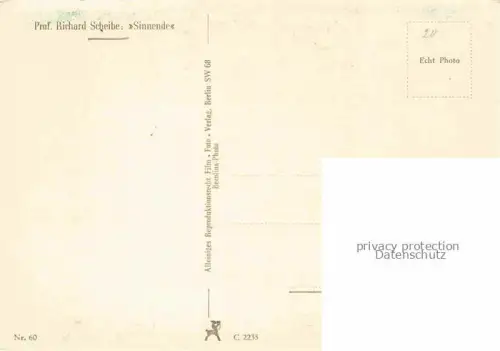 AK / Ansichtskarte SCHEIBE Richard Prof. Skulpturen Sinnende Nr. 60 Berlin