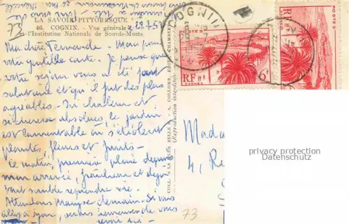 AK / Ansichtskarte Cognin CHAMBERY 73 Savoie Vue générale et l'Institution Nationale de Sourds-Muets