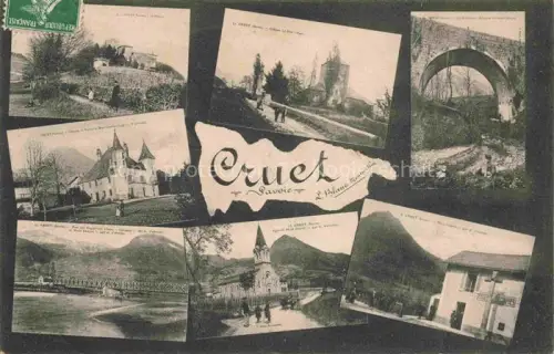 AK / Ansichtskarte Cruet Chambery 73 Savoie Vues d'ensemble Eglise Pont Château
