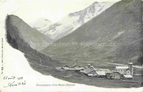 AK / Ansichtskarte Champagny-d en-Haut Albertville 73 Savoie Vue générale