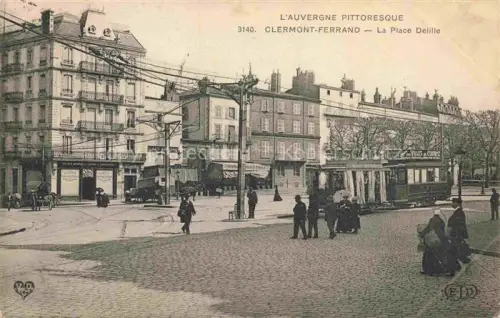 AK / Ansichtskarte Clermont-Ferrand 63 La Place Delille Tram