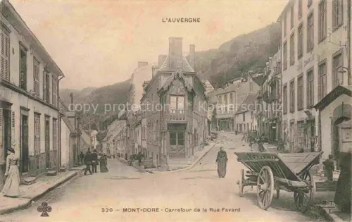 AK / Ansichtskarte Mont-Dore-les-Bains Clermont-Ferrand 63 Puy-de-Dome Carrefour de la Rue Favard