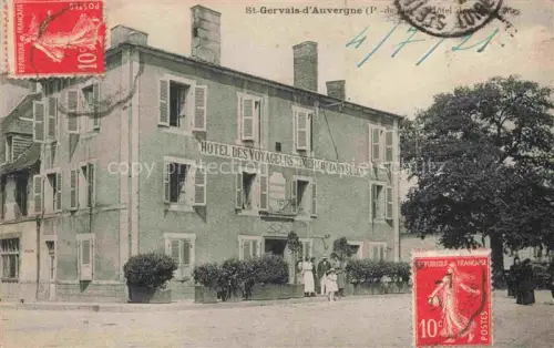 AK / Ansichtskarte St-Gervais-d Auvergne RIOM 63 Puy-de-Dome Hôtel des Voyageurs