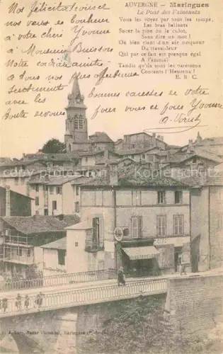 AK / Ansichtskarte Maringues Thiers 63 Puy-de-Dome Le Pont des Fainéants