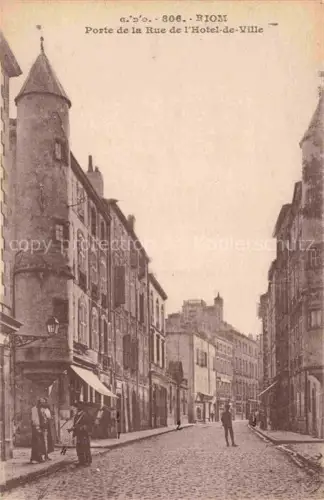 AK / Ansichtskarte RIOM 63 Puy-de-Dome Porte de la Rue de l'Hôtel de Ville