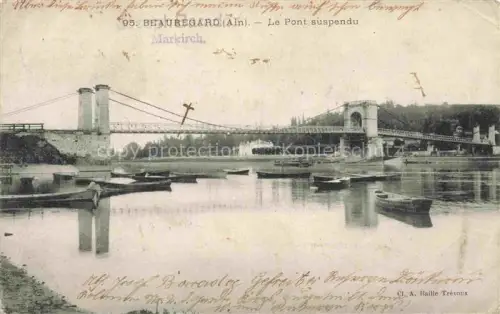 AK / Ansichtskarte Beauregard Ain Le Pont suspendu