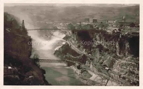 AK / Ansichtskarte Genissiat Injoux-Genissiat Nantua 01 Ain Vue a l'aval du Barrage ensemble des installation et deversoir rive droite